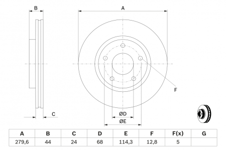 Disc frana fata BOSCH 0986479a28 [4]