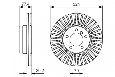 Disc frana fata BOSCH 0986479d39 [3]