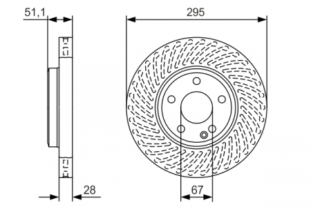 Disc frana fata BOSCH 0986479a58 [1]
