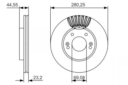 Disc frana fata BOSCH 0986479a12 [3]