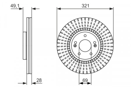 Conex - Disc frana fata BOSCH 0986479786