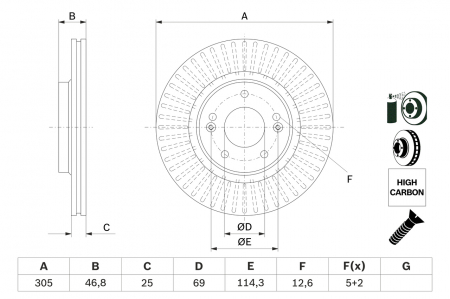 Disc frana fata BOSCH 0986479e42 [3]