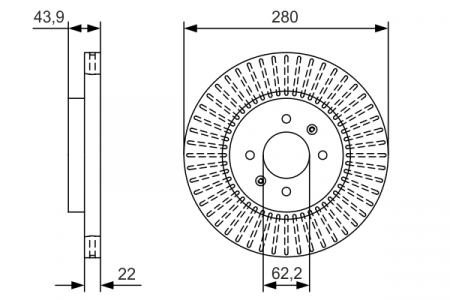 Disc frana fata BOSCH 0986479b05 [3]