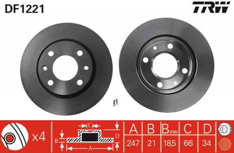 Disc frana fata TRW DF1221 [1]
