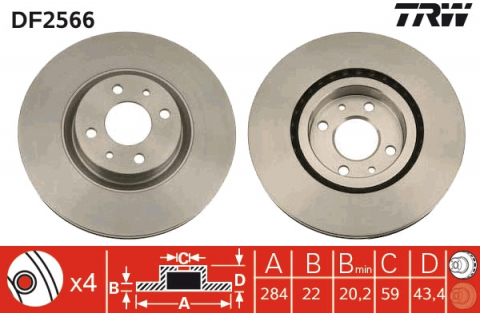 Disc frana fata TRW DF2566 [1]