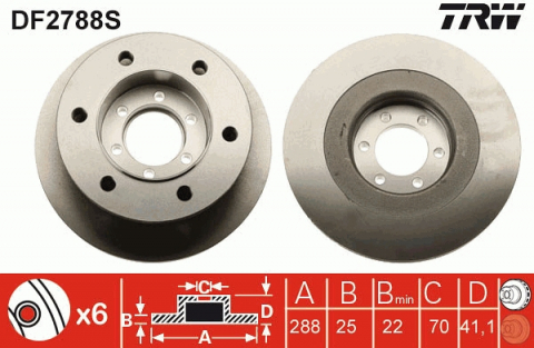 Discuri frana - Disc frana fata TRW DF2788S