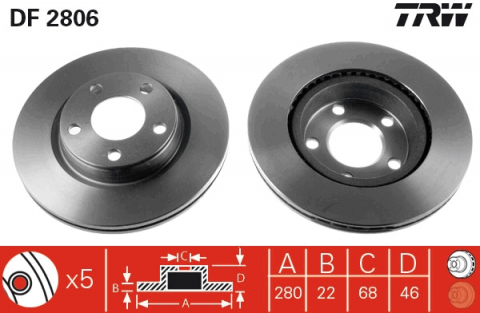 Disc frana fata TRW DF2806 [1]