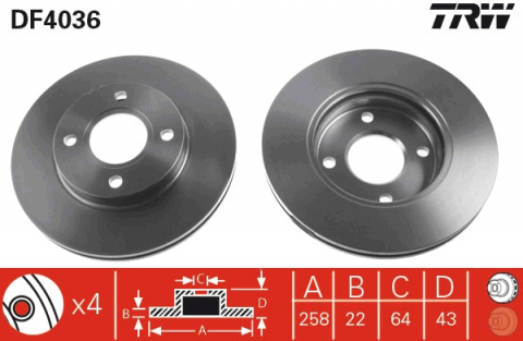 Disc frana fata TRW DF4036 [1]
