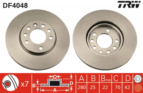 Disc frana fata TRW DF4048 [1]