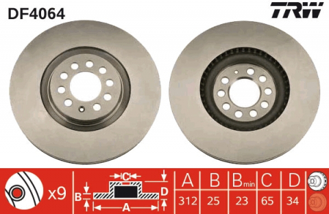 Disc frana fata TRW DF4064 [1]