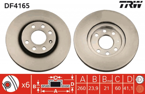 Discuri frana - Disc frana fata TRW DF4165