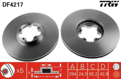Discuri frana - Disc frana fata TRW DF4217