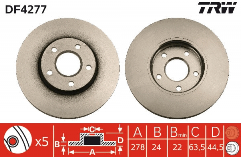 Disc frana fata TRW DF4277 [1]