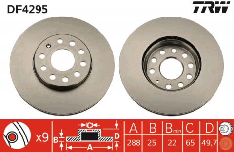 Disc frana fata TRW DF4295 [1]