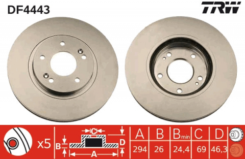 Disc frana fata TRW DF4443 [1]