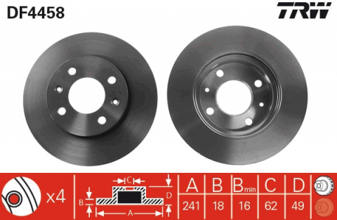 Disc frana fata TRW DF4458 [1]