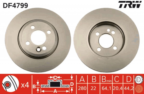 Disc frana fata TRW DF4799 [1]