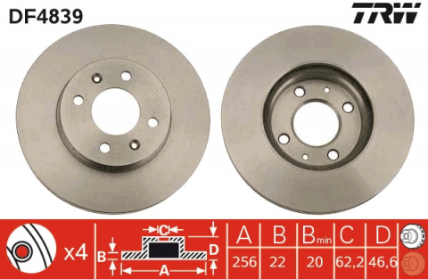 Disc frana fata TRW DF4839 [1]