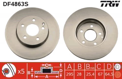 Discuri frana - Disc frana fata TRW DF4863S