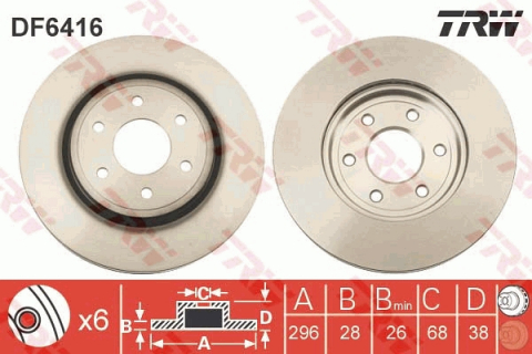 Disc frana fata TRW DF6416 [1]