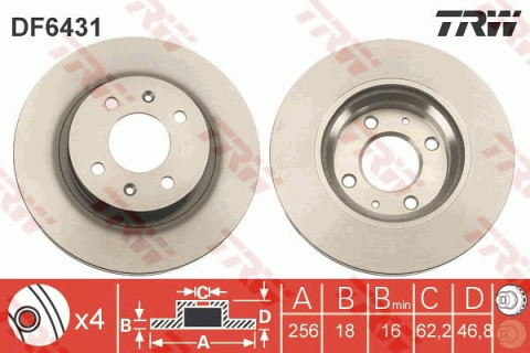 Disc frana fata TRW DF6431 [1]