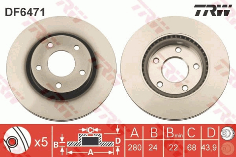 Disc frana fata TRW DF6471 [1]