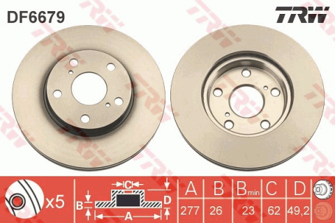Disc frana fata TRW DF6679 [1]
