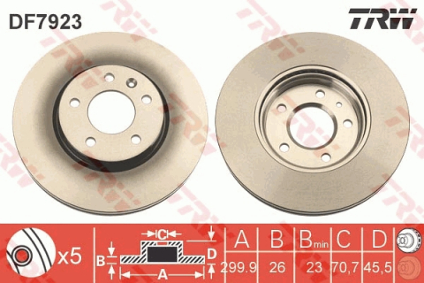 Disc frana fata TRW DF7923 [1]