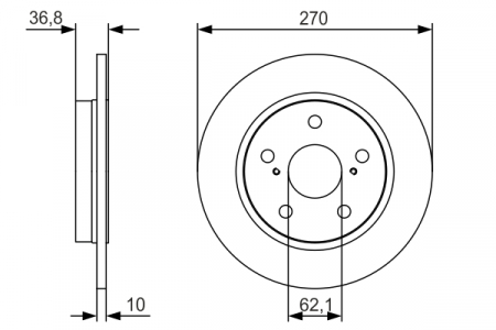 Disc frana spate BOSCH 0986479s64 [3]