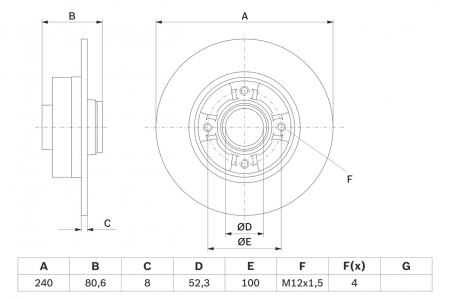 Disc frana spate BOSCH 0986479007 [3]