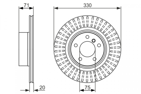 Disc frana spate BOSCH 0986479727 [1]