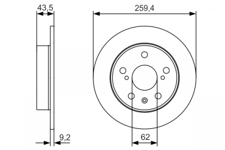 Conex - Disc frana spate BOSCH 0986479c44
