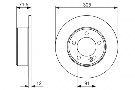 Disc frana spate BOSCH 0986479714 [1]