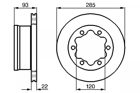 Disc frana spate BOSCH 0986478555 [1]