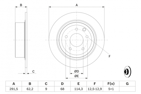 Disc frana spate BOSCH 0986479362 [3]