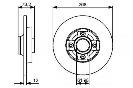 Disc frana spate BOSCH 0986479383 [4]