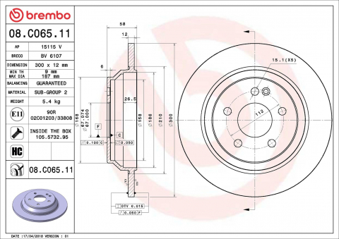 Discuri frana - Disc frana BREMBO 08.C065.11