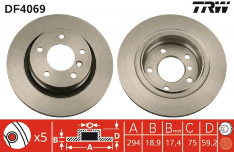 Disc frana spate TRW DF4069 [1]