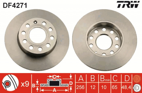 Discuri frana - Disc frana spate TRW DF4271