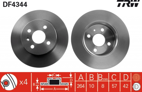Disc frana spate TRW DF4344 [1]