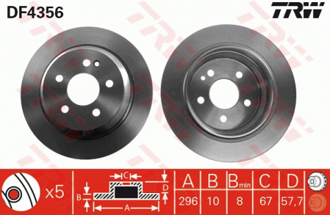 Discuri frana - Disc frana spate TRW DF4356