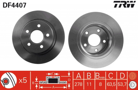 Disc frana spate TRW DF4407 [1]