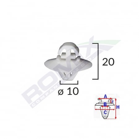 ACCESORII - Element Fixare Bandouri Laterale Pentru Crafter / Sprinter Set 10 Buc
