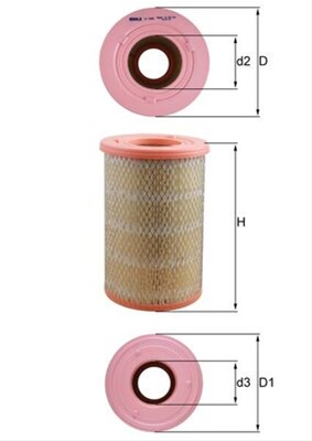 Filtre aer - Filtru aer MAHLE LX2968
