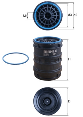 Filtre combustibil - Filtru combustibil MAHLE KC633D