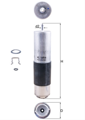 Piese auto - Filtru combustibil MAHLE KL169/6D