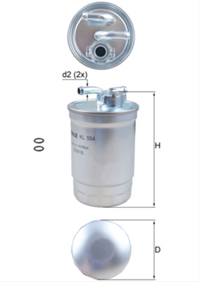 Filtre combustibil - Filtru combustibil MAHLE KL554D