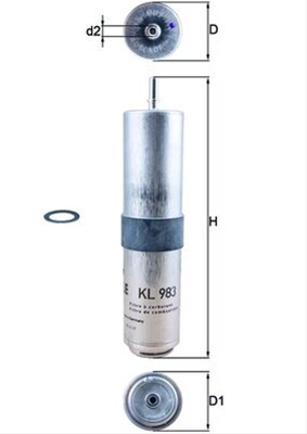 Filtre combustibil - Filtru combustibil MAHLE KL983D