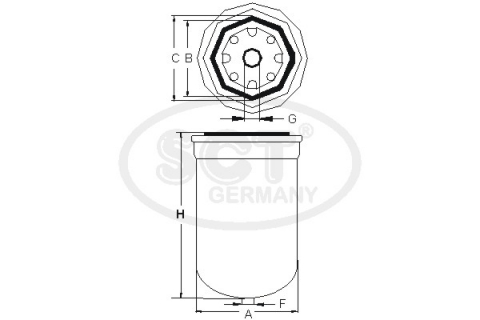 Filtru combustibil SCT-MANNOL ST 316 [1]