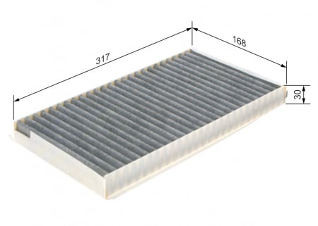 Filtru habitaclu BOSCH cu carbon activ 1987432402 [4]